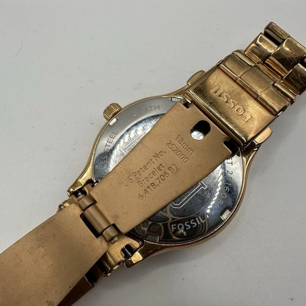 Fossil‎ Modern Sophisticate Rose Gold Tone Crystals Women's BQ3076 Watch